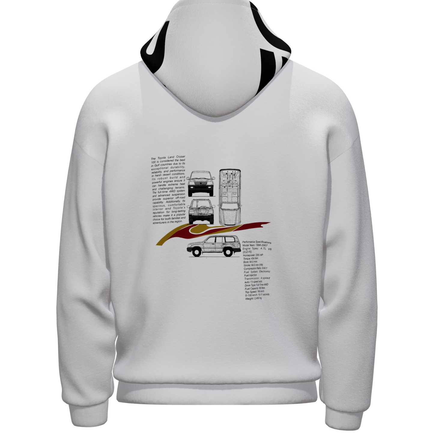 Heavyweight oversized Toyota Land Cruiser Hoodie